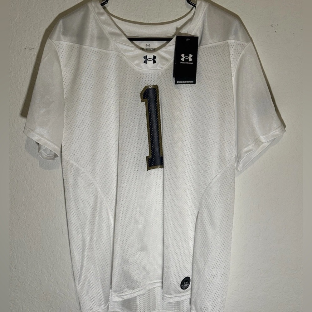 Women’s 2XL Notre Dame Fighting Irish Under Armour Jersey White Brand New NWT